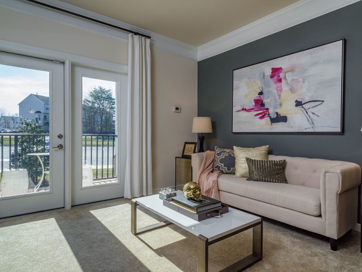 Modern Living Room at Abberly Square Apartment Homes, Maryland, 20601